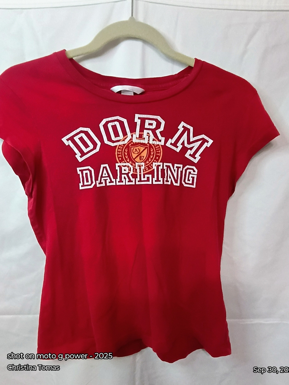 Aeropostale Red 'Dorm Darling' Graphic Short Sleeve Tee